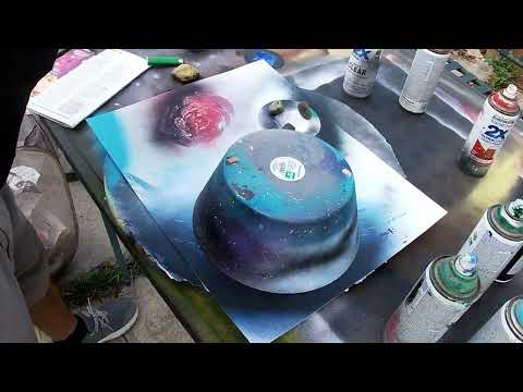 Galactic Space - Spray paint art
