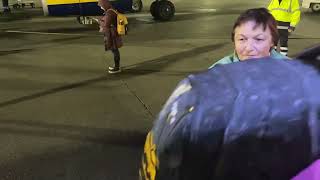 Full journey on sofia airport shuttle bus from Ryanair plane to terminal 2