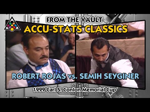 3 CUSHION BILLIARDS: Roberto ROJAS vs. Semih SAYGINER: 1999 Carl S. Conlon Memorial Cup: FULL MATCH