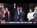U.S. lawmakers vow support and weapons during Taiwan visit after new president takes office - Video