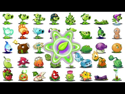 Random 40 PEA & OLD Plants Power Up Battlez - Who Will Win? - PvZ 2 Plant vs Plant
