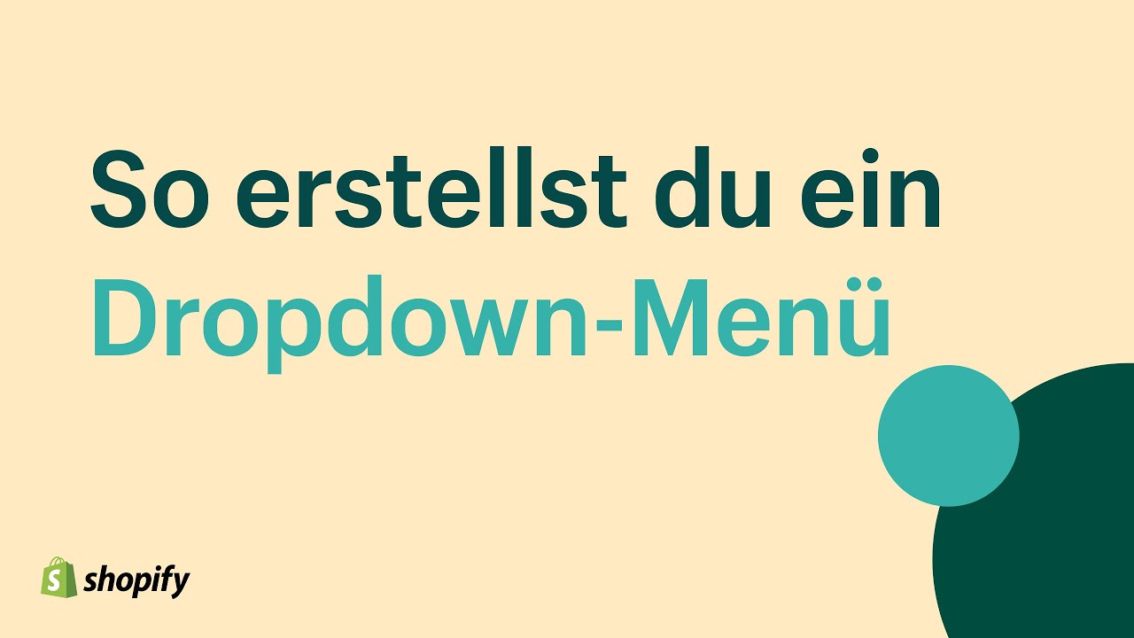 So erstellst und bearbeitest du ein Dropdown-Menü