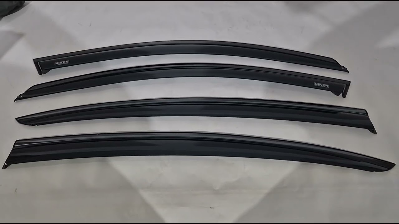 BMW serija 5 G30/G31 2017–2023 Vetrni deflektorji za okna s črno letvico Niken Luxury (4 kosi) Video 1