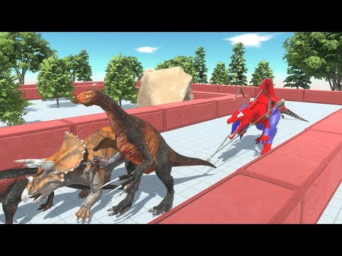 Escape from Death Touch Spiderman Spinosaurus with Web Shooter -Animal Revolt Battle Simulator