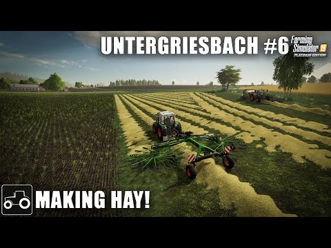 Making Hay, Baling Contracts & Spreading Slurry, Untergriesbach #6 Farming Simulator 19 Timelapse