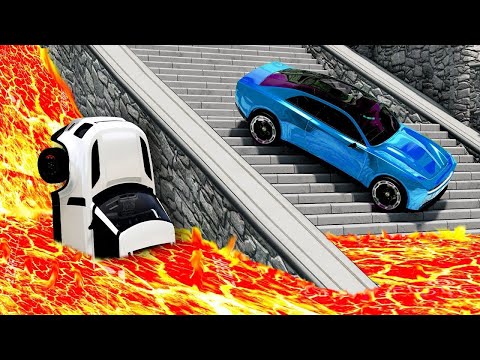 Cars vs Lava TRAPS ▶️ BeamNG Drive
