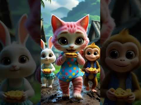 Dudi dudi dam dam🍼🥯 | part-4 | beautiful kitty and her friends monkey and rabbit
