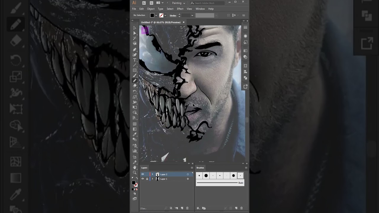 siluet Venom vector illustrator