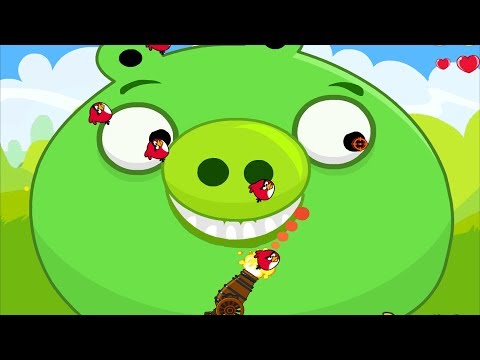 Angry Birds Collection Hacked 2 - CANNON SHOOT HUGE BAD PIGS!