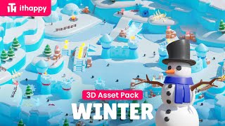 Location 3 Winter - Low Poly 3D Models Pack video preview