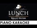 Billie Eilish - LUNCH - Piano Karaoke Instrumental Cover with Lyrics