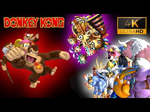 Donkey Kong Beating Up Bosses for 90 seconds straight - [4K] (DKCR and DKTF)