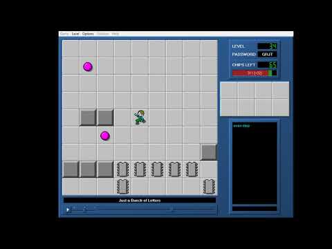 CCLP1 level 34 solution - 289 seconds
