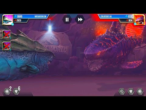 MEGARCHELON VS COLOSSUS 04 | JURASSIC WORLD THE GAME