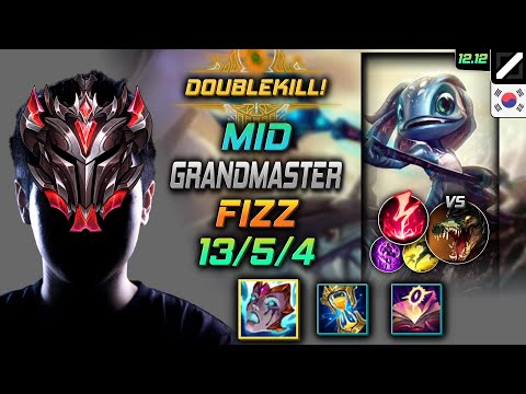 천상계 미드 피즈 리안드리 감전 - GrandMaster Fizz Mid vs Renekton - 롤 KR 12.12