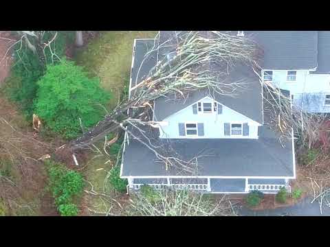 01-12-2020 - Sandwich, MA - Large Tree Crashes Into Home- Wind Gusts  50+ MPH-Cape Cod- Sandwich, MA