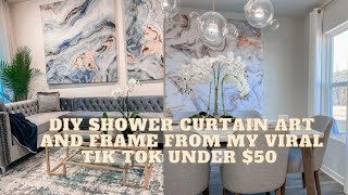 DIY SHOWER CURTAIN ART FROM MY VIRAL TIKTOK