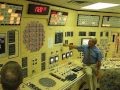 Nuclear power plant control room during simulated emergency shutdown