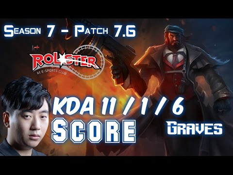 KT Score GRAVES vs ELISE Jungle - Patch 7.6 KR Ranked