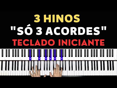 How to Play 3 Easy Hymns on the Keyboard Using Only 3 Chords (Beginner Keyboard Lesson)