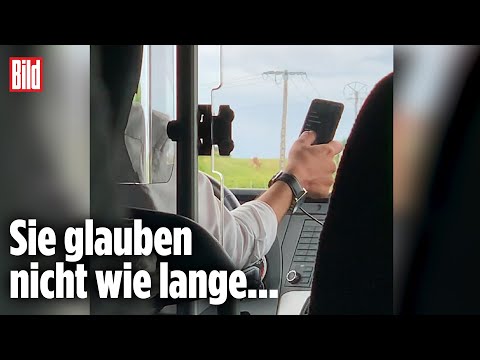 Flixbus-Fahrer schaut ständig aufs Handy