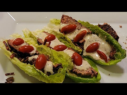 How to make the best healthy grilled cheeseburger - Keto Lettuce wrap recipes on a Kettle grill