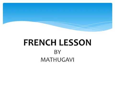 French Lesson - Video 1 - Greetings
