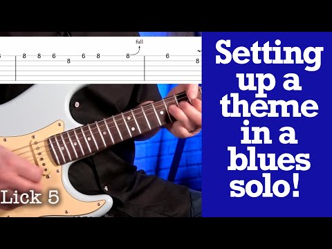 10 Simple blues licks in G which have a repeating theme