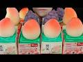 ASMR Fruit Shaped Ice Cream Mango Peach Grape Dessert Mukbang 먹방
