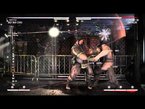 Mortal Kombat XL Bo Rai ChO bartitu corner combo, block string