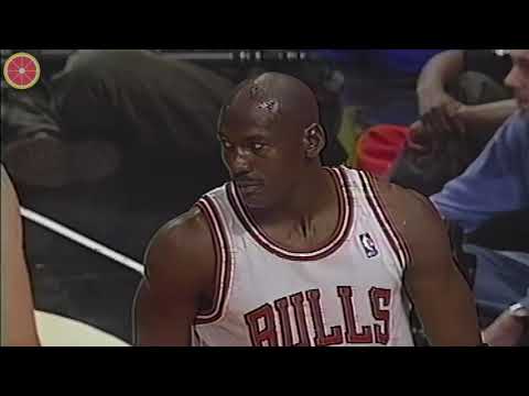 Kevin Garnett Trash Talking Michael Jordan！NBA RS 1996.2.27 MIN at CHI