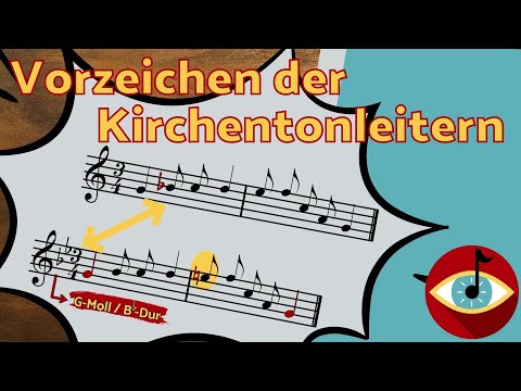 Vorzeichen der Kirchentonleitern - # und b in den verschiedenen Modi