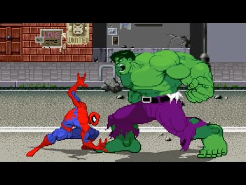 MUGEN Battle Showcase: Spider-Man Vs Savage Hulk