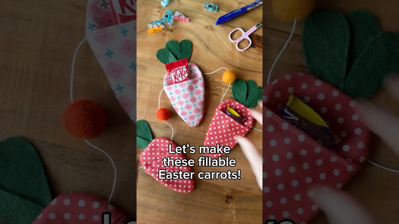 Fillable Easter Carrot Template now live! Link in Bio ✨ #beginnersewing #eastersewing