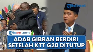 Adab Wapres Gibran Langsung Berdiri Beri Hormat saat Presiden Afrika Tutup KTT G20 Afrika Selatan