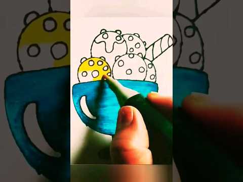 Ice-cream 🍨 🍦🤤Drawing Nirma Art 🎨 #icecream #drawing #shorts