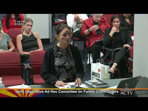 Arizona Joint Legislative Ad Hoc Committee on Family Court Orders Testimony Christine Morrison Pt. 1