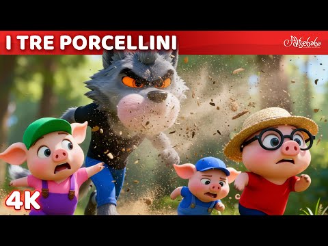 I Tre Porcellini 🐷 3D 4K | Storie per bambini | Fiabe e Favole