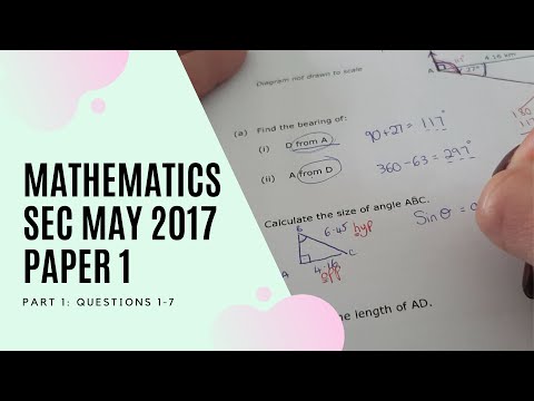 May 2017 Maths SEC Paper 1 (Part 1):  O'level Pastpaper Walkthrough - Ms. Ramona Galea