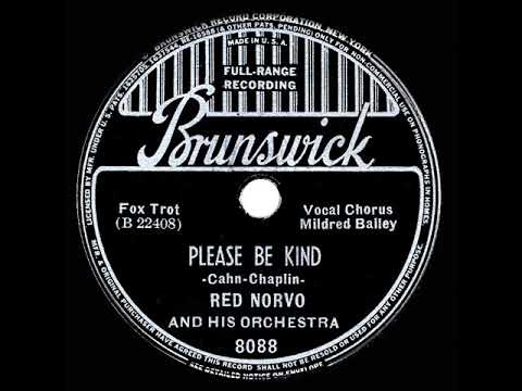 1938 HITS ARCHIVE: Please Be Kind - Red Norvo (Mildred Bailey, vocal)