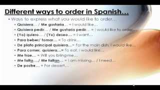 "How to Order in Spanish at a Restaurant" Lesson Part 2 (Capítulo/Chapter 5B)