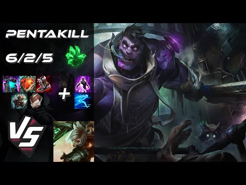 TOP Dr. Mundo vs Riven [PENTAKILL] - NA Grandmaster Patch 25.S1.3