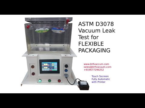 ASTM D3078 Vacuum Leak Test For Flexible Packaging