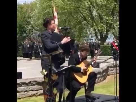 Vive la Canadienne at the Courcelette Memorial, 2nd July, 2016