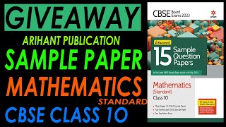 Arihant Sample Paper For Class 10 Mathematics 2023 CBSE Board Exam Book Review & Giveaway