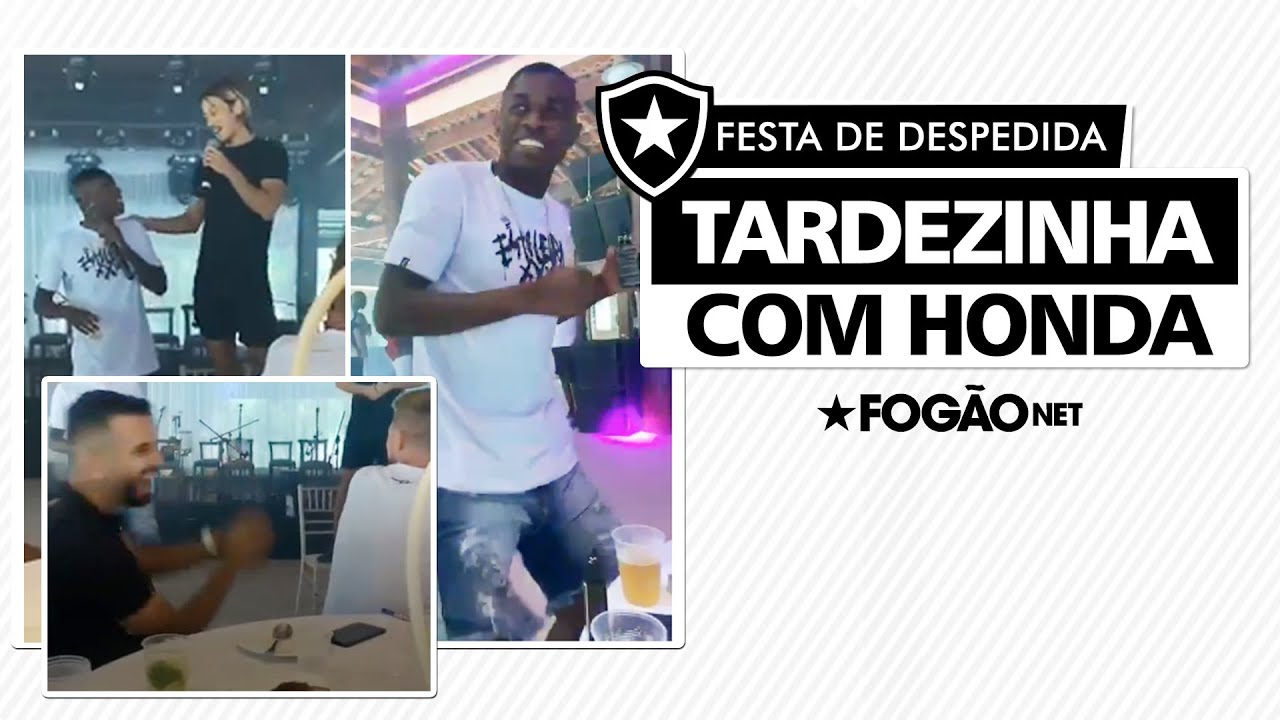 VÍDEO: Honda se despede do Botafogo com churrasco, show de pagode e presença de jogadores do elenco