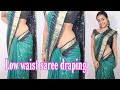 STEP BY STEP LOW WAIST SAREE DRAPING TUTORIAL LOW WAIST DRAPING TO LOOK TALL AND SLIM EASY TIPS