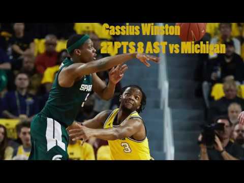 Cassius Winston Michigan State Spartans vs Michigan | Clutch Floor General | Next Ones |