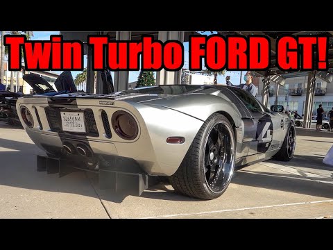 1000HP TWIN TURBO FORD GT SHUTS DOWN SUPERCAR SHOW! (+Cool Cop!)