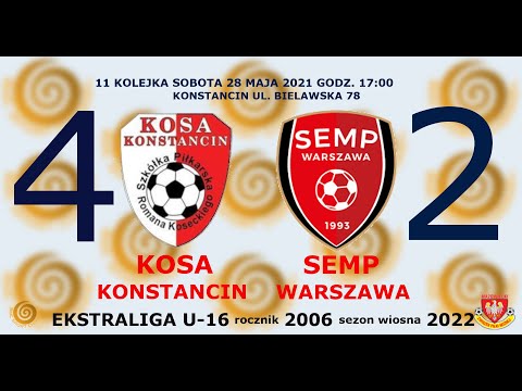 Kosa Konstancin - KS Semp Warszawa 2006 4:2 gole 28.05.2022